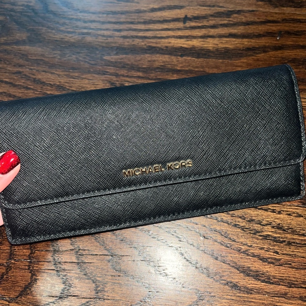 Michael Kors Black Saffiano Leather Wallet